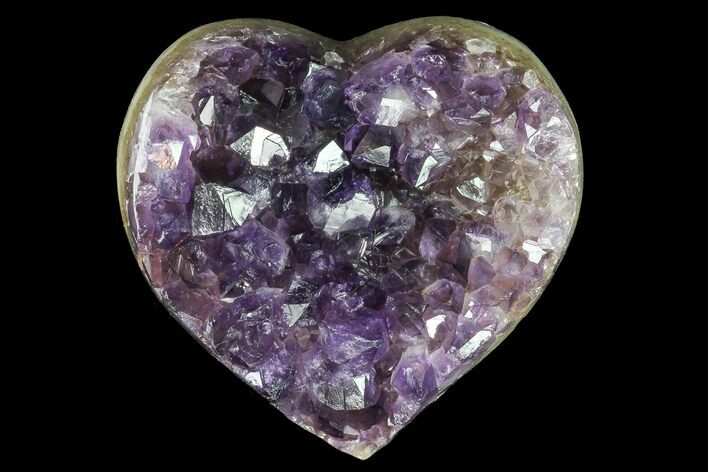 Purple Amethyst Crystal Heart - Uruguay #76772